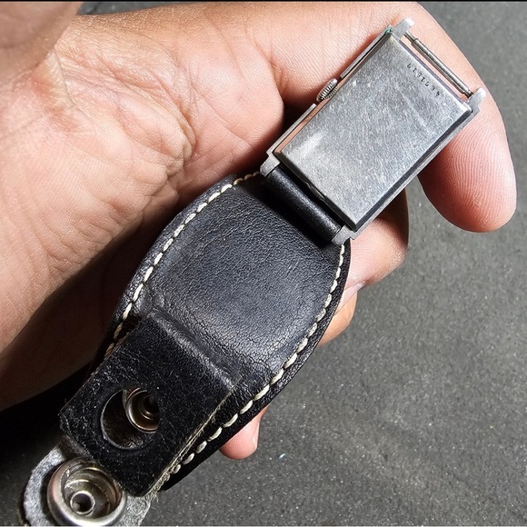 Vintage Doxa Mens Mechanical Wind Up Tank Watch Silver Tone Working Bund Strap - Picture 11 of 12